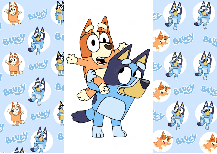 Bluey Chocolate Bar Wrapper- Plain (No Text)