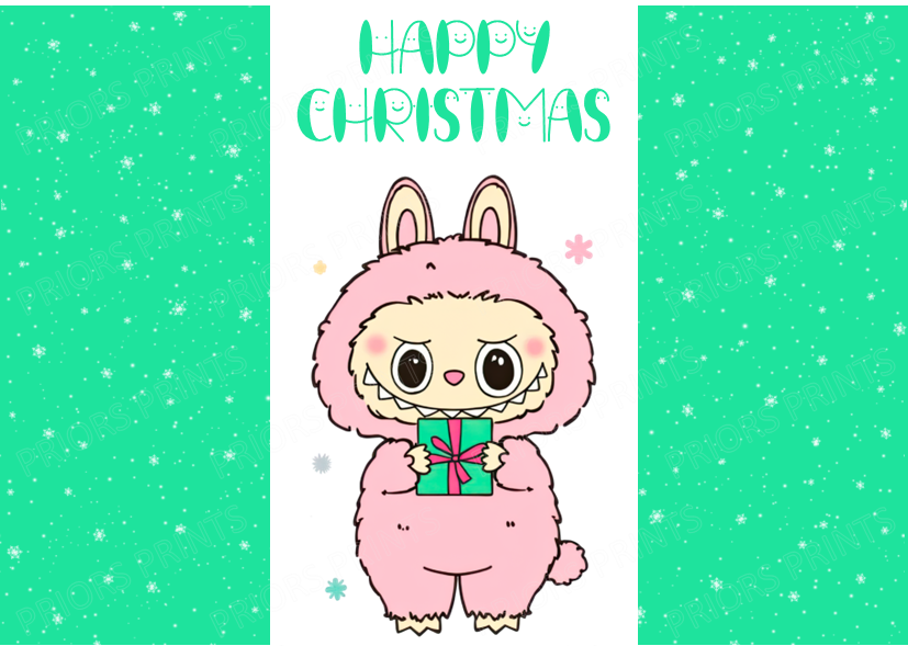 Labubu Christmas Chocolate Bar Wrapper
