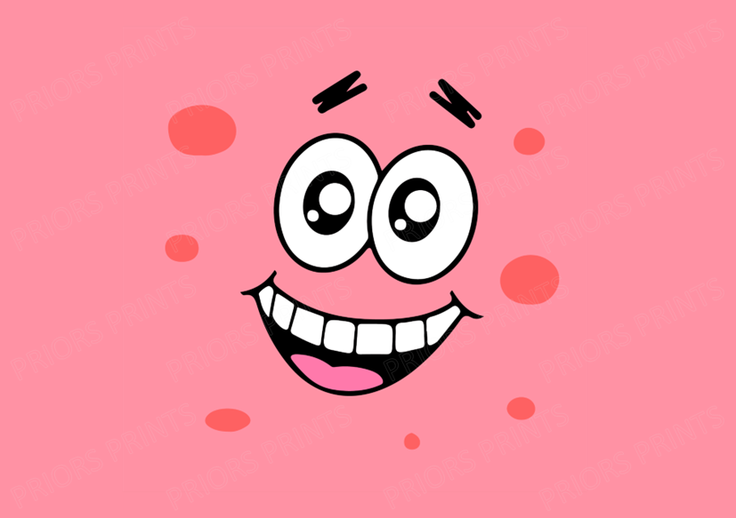 Sponge Bob Faces Chocolate Bar Wrapper- Plain (No Text)