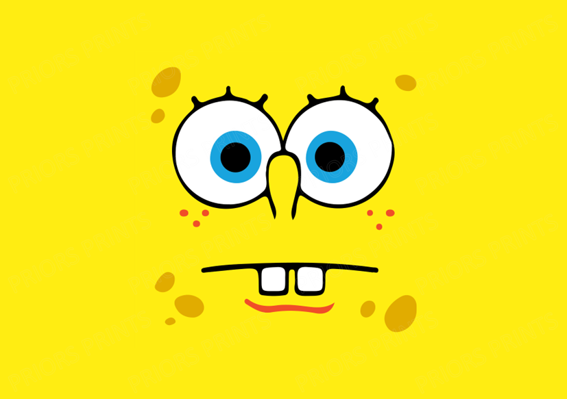 Sponge Bob Faces Chocolate Bar Wrapper- Plain (No Text)