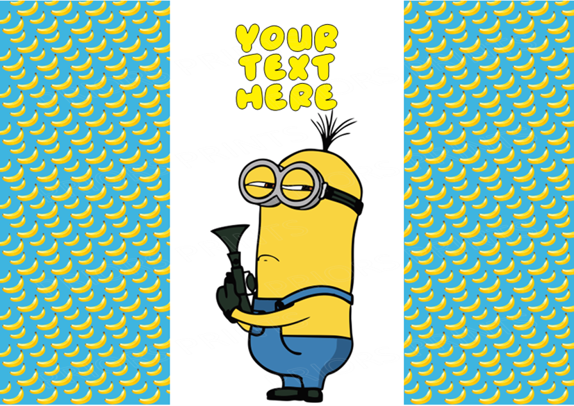 Minions Chocolate Bar Wrappers- To add own Text