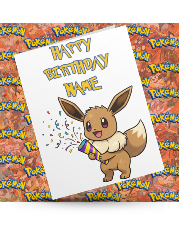 Pokemon Personalised Birthday Card