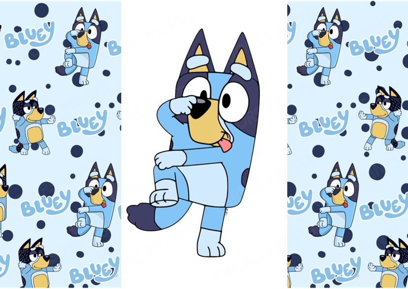 Bluey Chocolate Bar Wrapper- Plain (No Text)