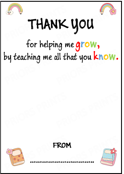 Personalised Thank You Teacher Seed Paper Shapes Gift, For Teaching Assistant, Head Teacher, Key Worker, Preschool, End Of Term Gift Present