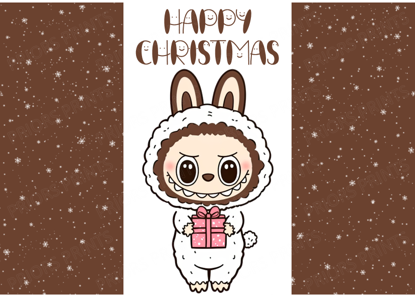 Labubu Christmas Chocolate Bar Wrapper
