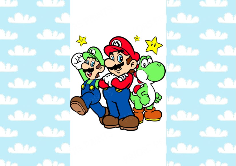 Super Mario Chocolate Bar Wrapper- Plain (No Text)