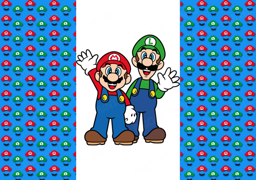 Super Mario Chocolate Bar Wrapper- Plain (No Text)