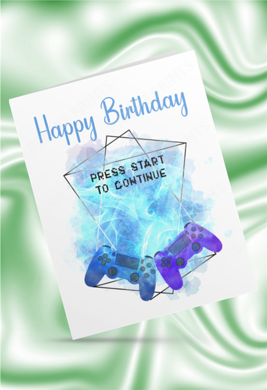 Gamer Birthday Cards
