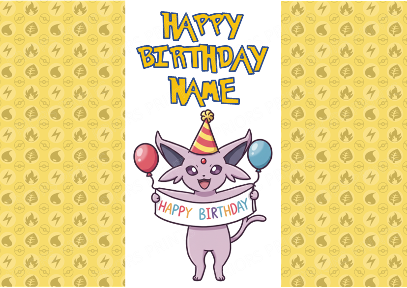 Pokemon Personalised Birthday Chocolate Bar Wrapper