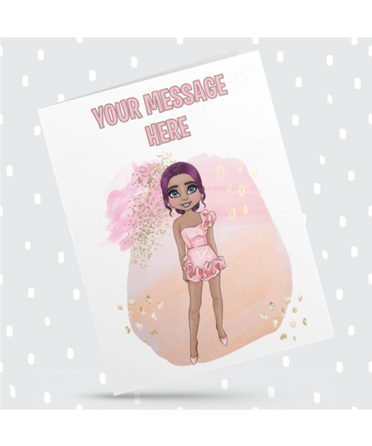 Carnation Female Personalised Card For Any Occasion