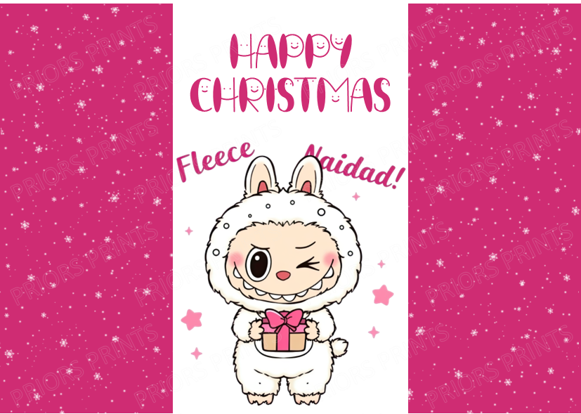 Labubu Christmas Chocolate Bar Wrapper