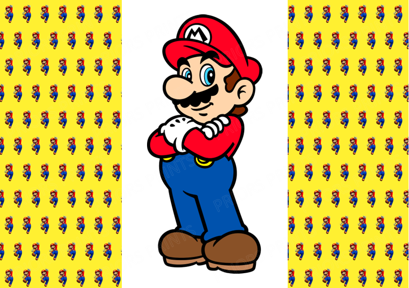 Super Mario Chocolate Bar Wrapper- Plain (No Text)