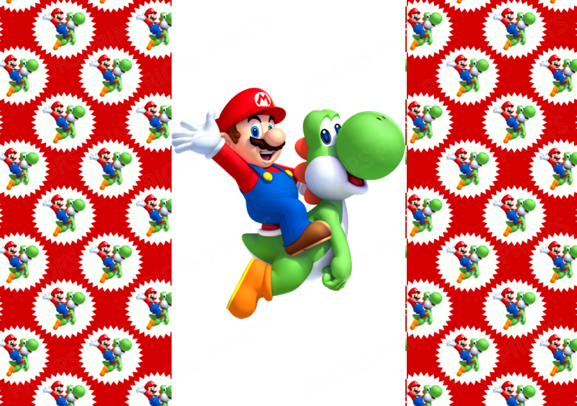 Super Mario Chocolate Bar Wrapper- Plain (No Text)