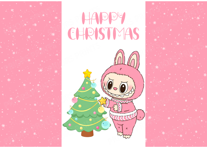 Labubu Christmas Chocolate Bar Wrapper