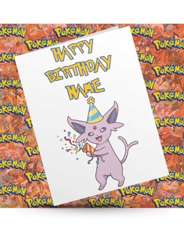 Pokemon Personalised Birthday Card