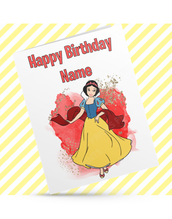 Snow White Personalised Birthday Card