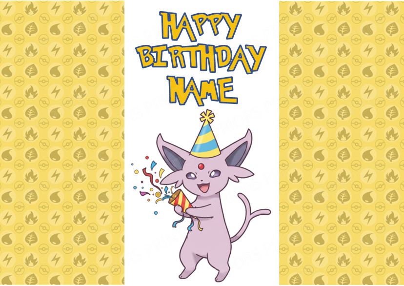 Pokemon Personalised Birthday Chocolate Bar Wrapper