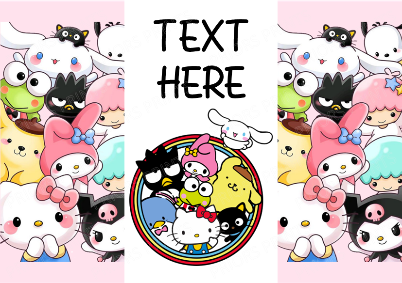 Hello Kitty & Friends Chocolate Bar Wrappers (Sanrio- Badtz Maru, Cinnamoroll, Pochacco, Kuromi, Pompompurin, My Melody, Chococat, Keroppi & Tuxedo Sam))
