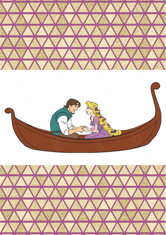 Tangled Chocolate Bar Wrapper- Plain (No Text)