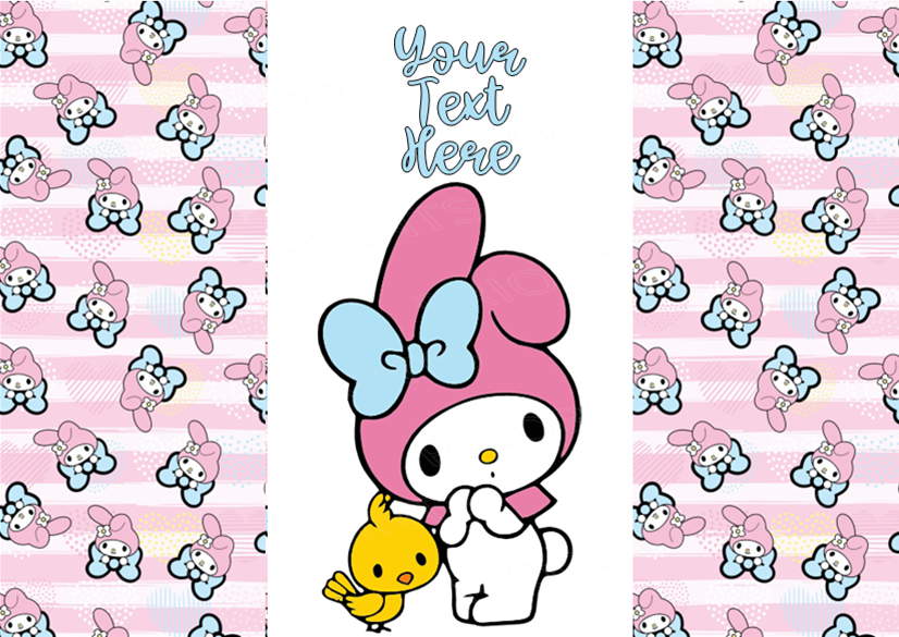 My Melody Chocolate Bar Wrappers- To add own Text
