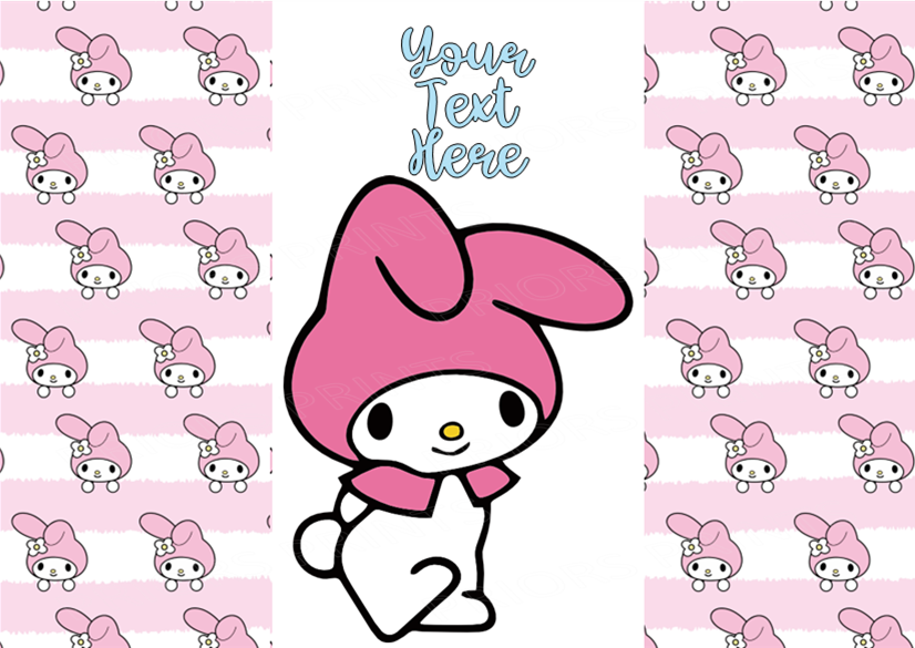 My Melody Chocolate Bar Wrappers- To add own Text