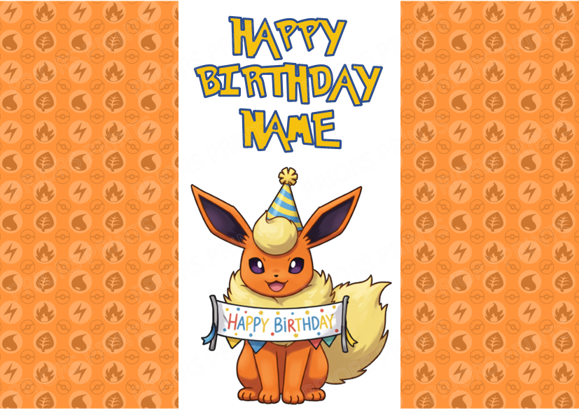 Pokemon Personalised Birthday Chocolate Bar Wrapper