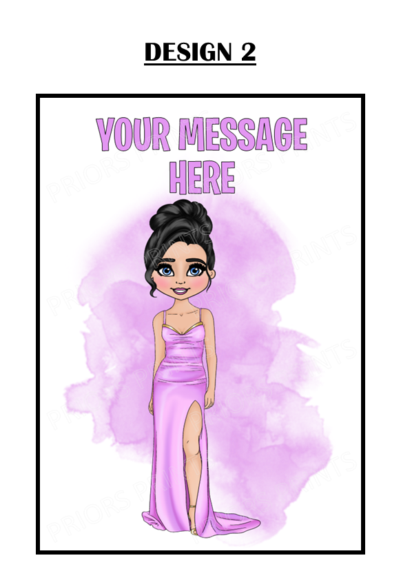 Purple Ring Female Personalised Card For Any Occasion
