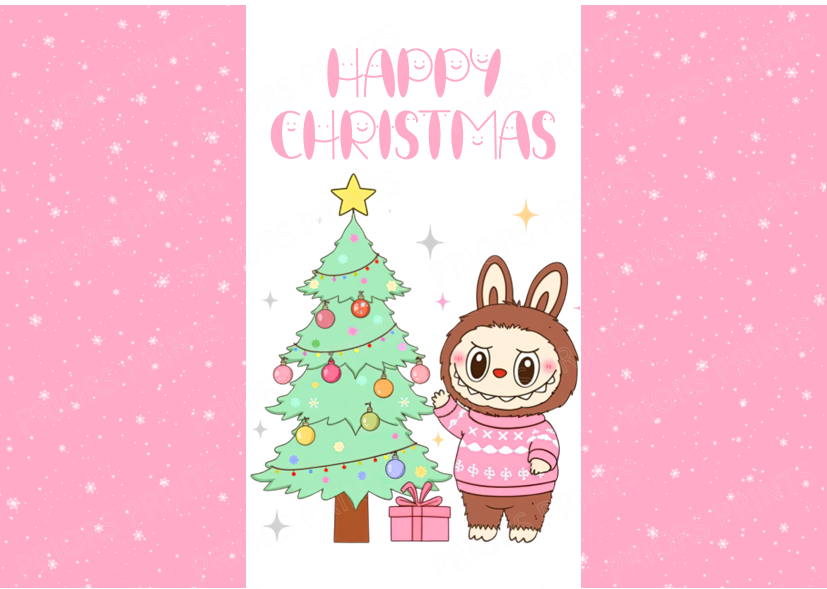 Labubu Christmas Chocolate Bar Wrapper