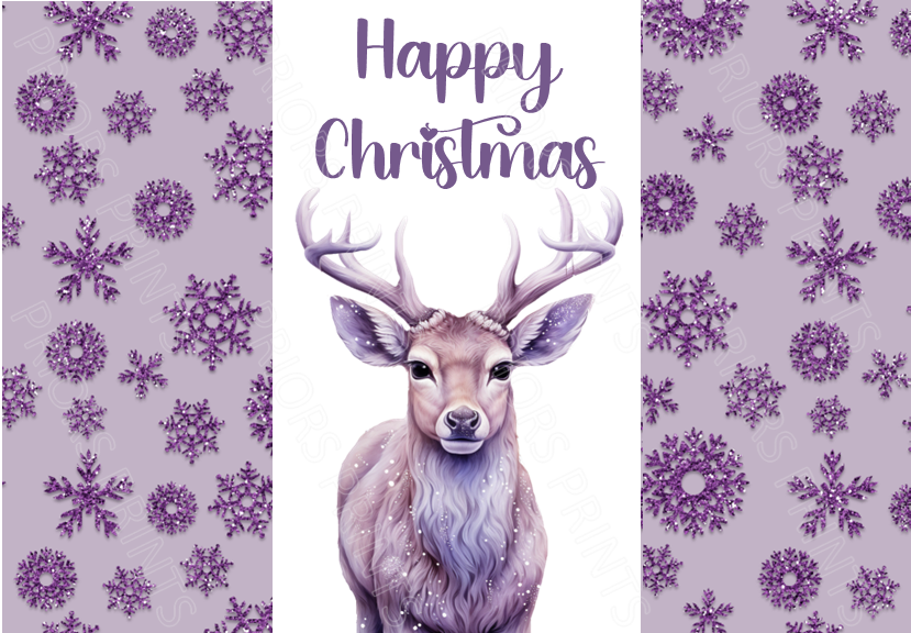Purple Christmas Chocolate Bar Wrapper