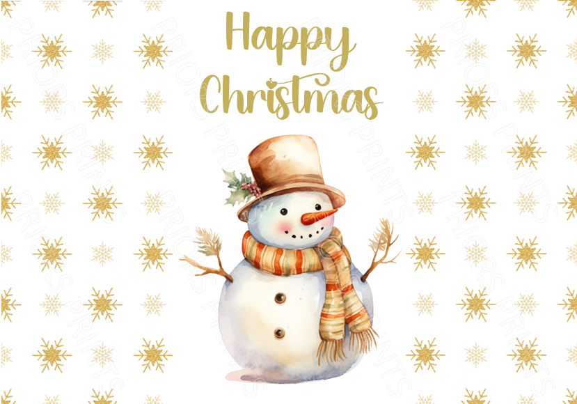 Gold Christmas Chocolate Bar Wrapper