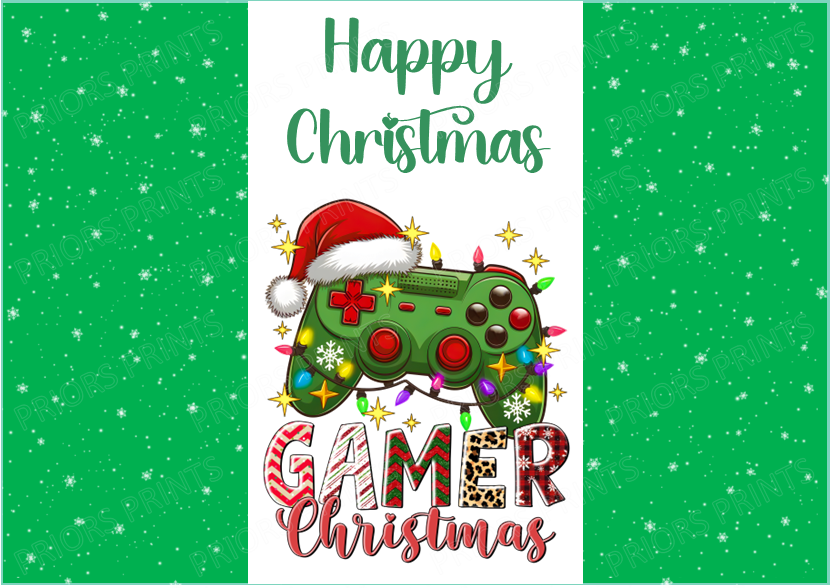 Gamer Christmas Chocolate Bar Wrapper