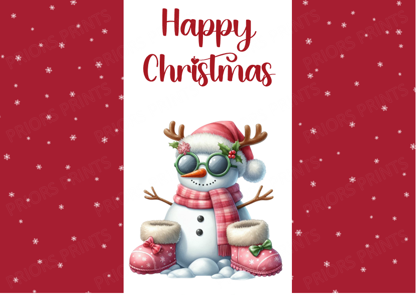 Funny Snowman Christmas Chocolate Bar Wrapper