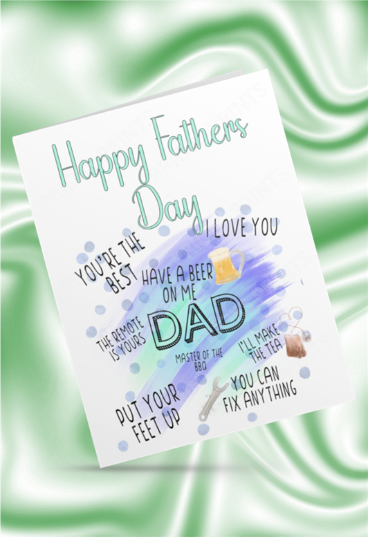 Happy Birthday Dad/Daddy/ Step-Dad