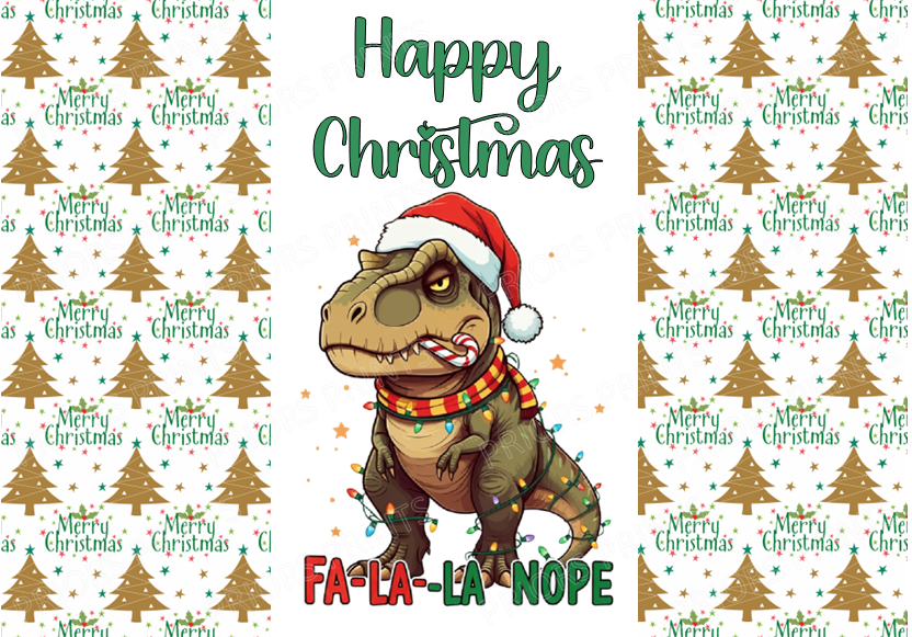 Funny Grumpy Animals Christmas Chocolate Bar Wrapper