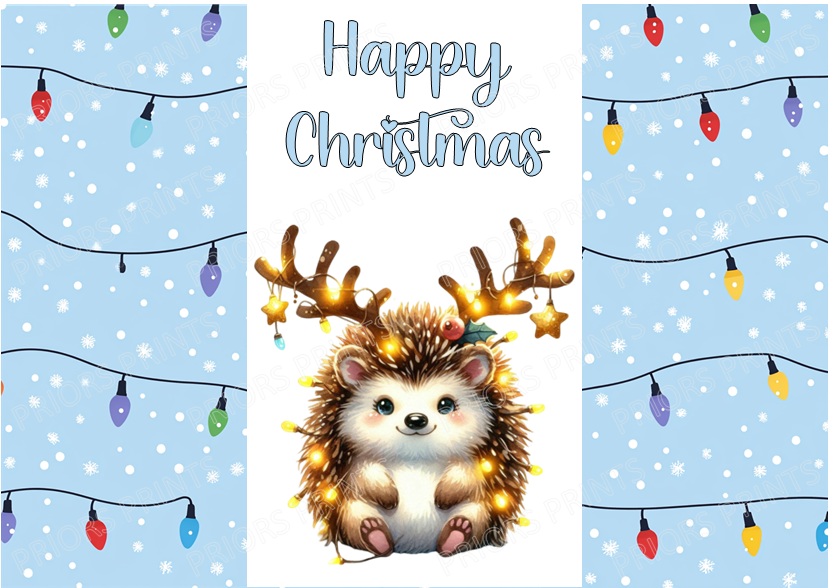 Cute Animals in Christmas Lights Chocolate Bar Wrapper
