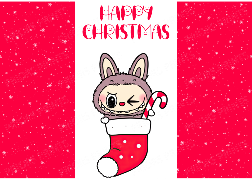 Labubu Christmas Chocolate Bar Wrapper