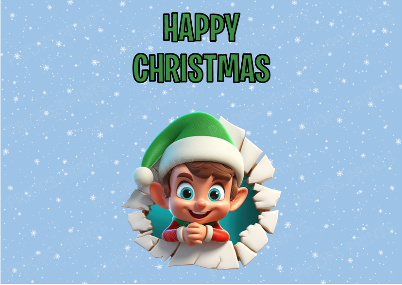 Peeking Christmas Chocolate Bar Wrapper