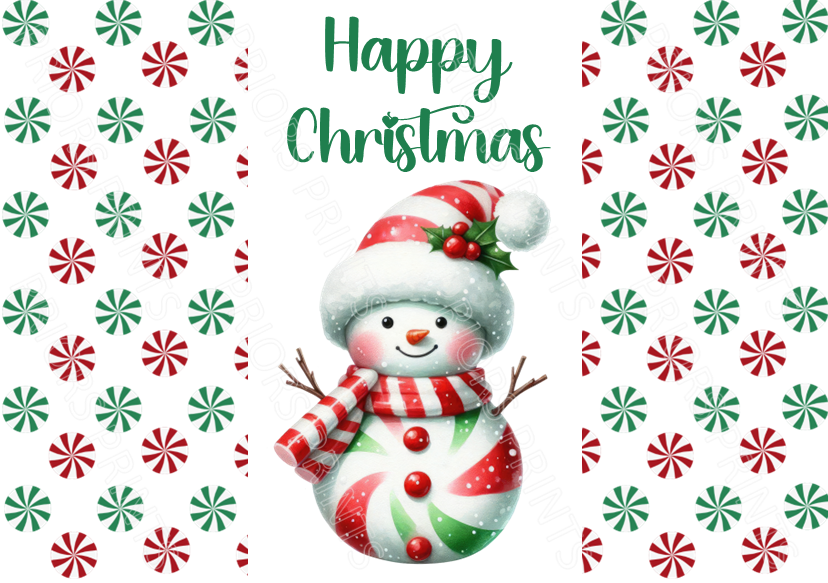 Red & Green Christmas Chocolate Bar Wrapper