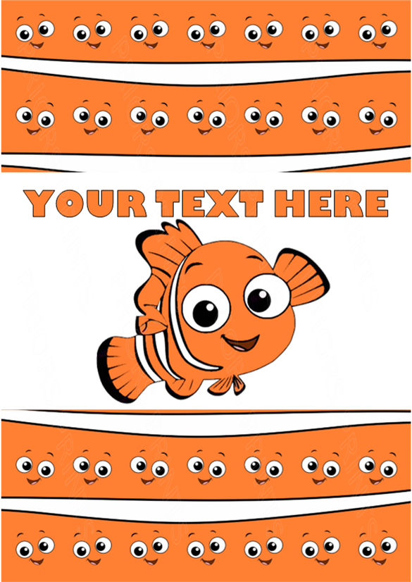 Nemo Chocolate Bar Wrappers- To add own Text