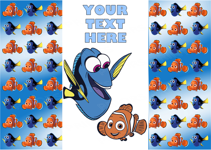Nemo Chocolate Bar Wrappers- To add own Text