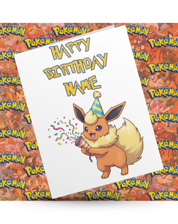 Pokemon Personalised Birthday Card