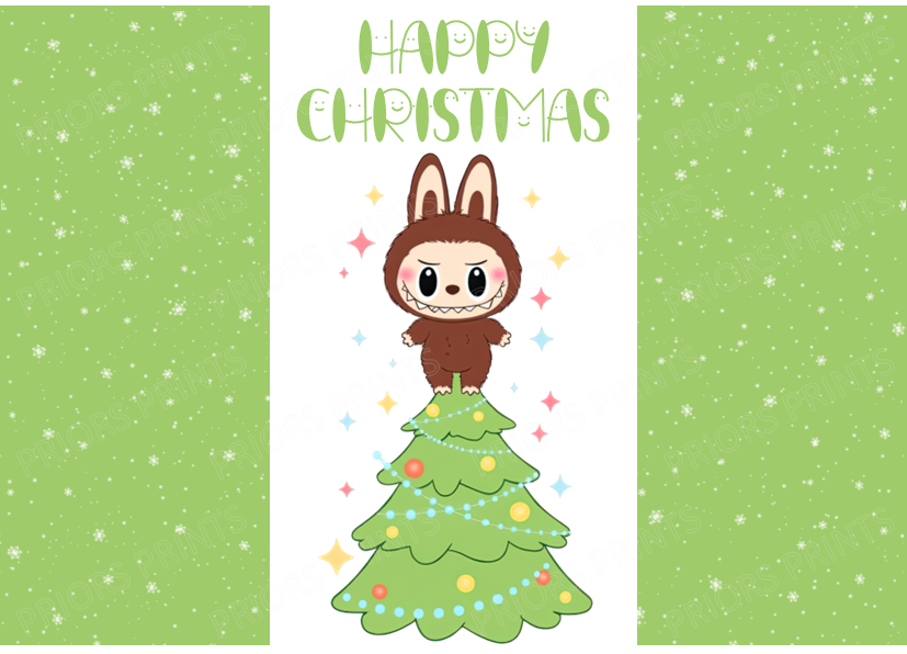 Labubu Christmas Chocolate Bar Wrapper