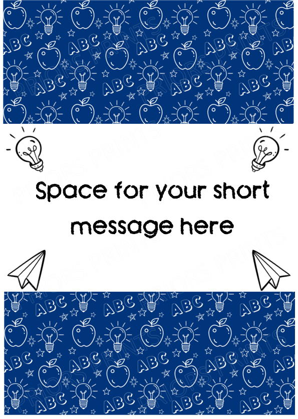 Personalised Teacher Chocolate Bar Wrapper- Add your own message
