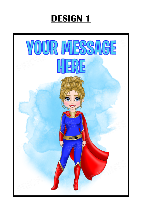 Female Superhero Personalised Card For Any Occasion