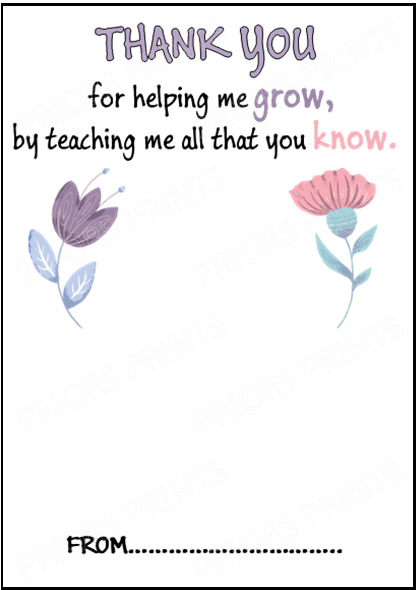 Personalised Thank You Teacher Seed Paper Shapes Gift, For Teaching Assistant, Head Teacher, Key Worker, Preschool, End Of Term Gift Present