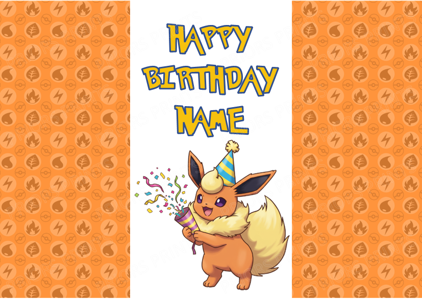 Pokemon Personalised Birthday Chocolate Bar Wrapper