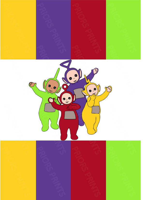 Teletubbies Chocolate Bar Wrapper- Plain (No Text)