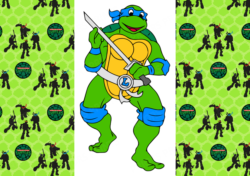 Turtles Chocolate Bar Wrapper- Plain (No Text)