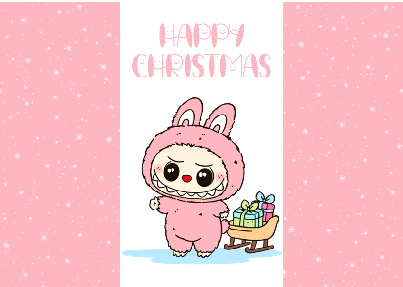 Labubu Christmas Chocolate Bar Wrapper