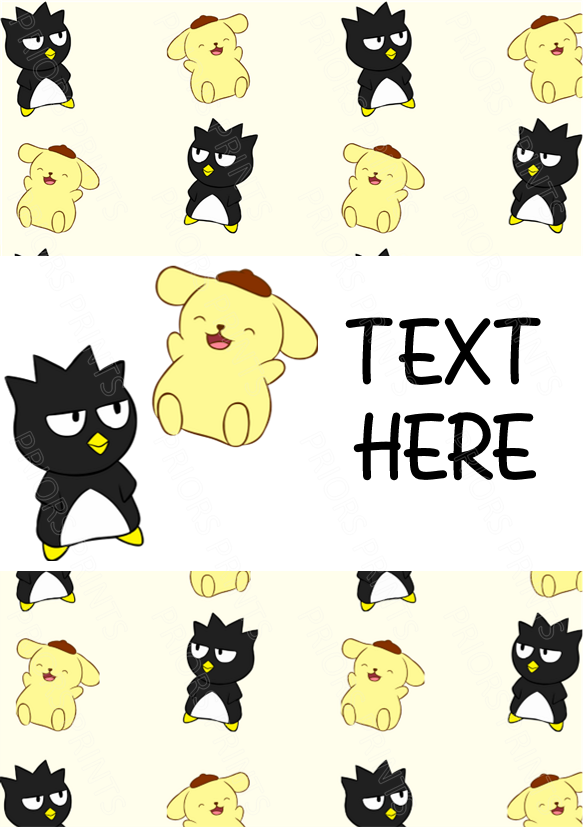 Pompompurin & Badtz Maru Chocolate Bar Wrappers (Sanrio- Hello Kitty & Friends)